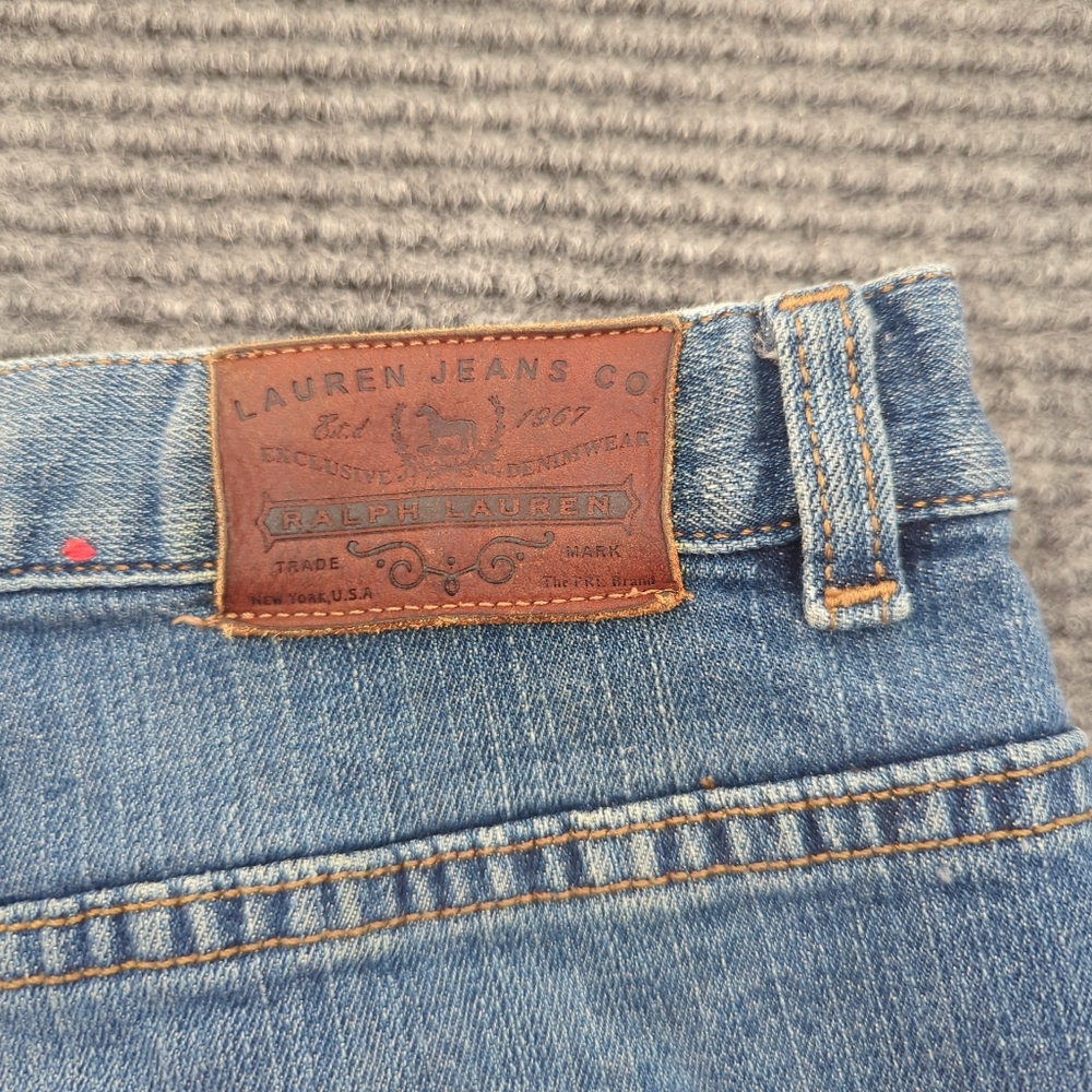 Lauren Ralph Lauren Classic Blue Denim Women's Shorts Size 18W, Classic, Preppy - Picture 8 of 10